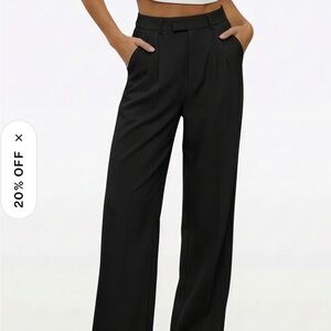 Cuts Clothing Elegant Black Wide-Leg Pants